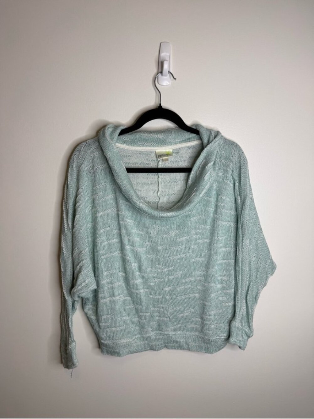 Anthropologie porridge Loose Mint Cowl Neck Women's Sweater size large